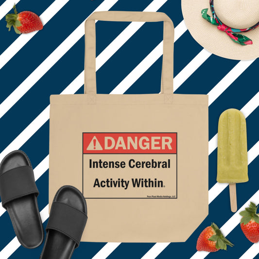 Carry your essentials in style with the Danger Intense Cerebral Activity Within Tote Bag - the perfect accessory for any eco-conscious individual.