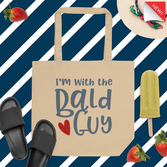 I'm boldly going with the bald guy! - eco friendly tote bag
