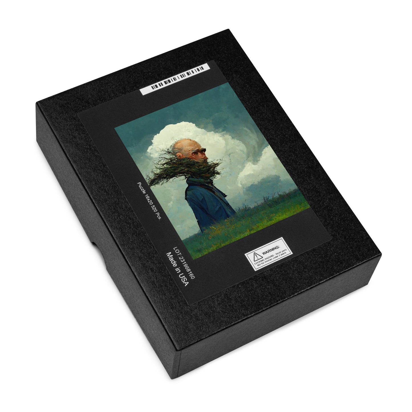 Bald Guy  in Storm Clouds - Puzzle