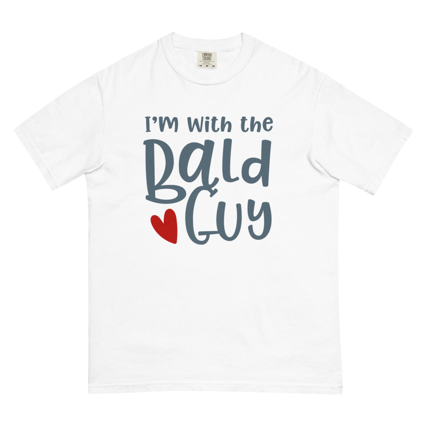 I'm With The Bald Guy  Men's Premium Heavyweight T-Shirt | Comfort Colors 1717